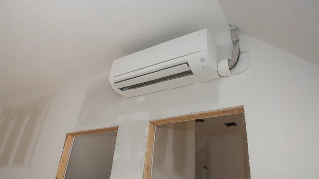 ductless mini air conditioner on the wall