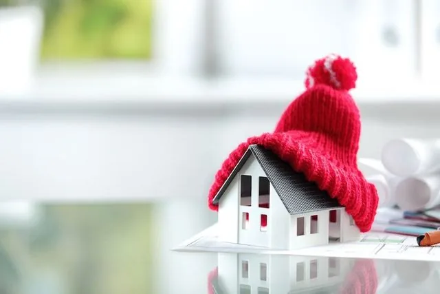 Image of a house with a simulation of system to heat
