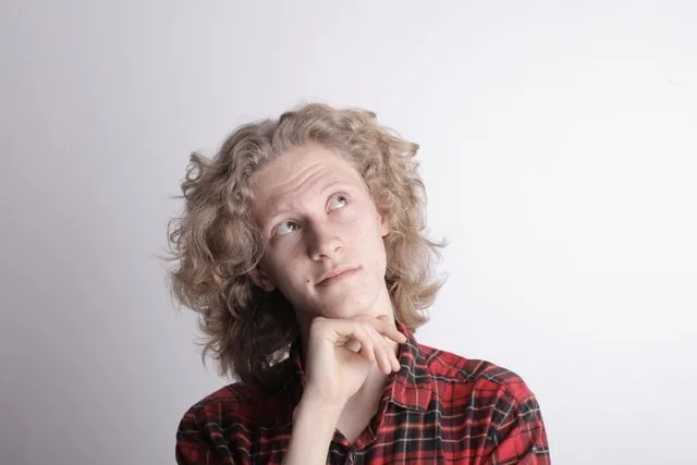 Picture of a man thinking.