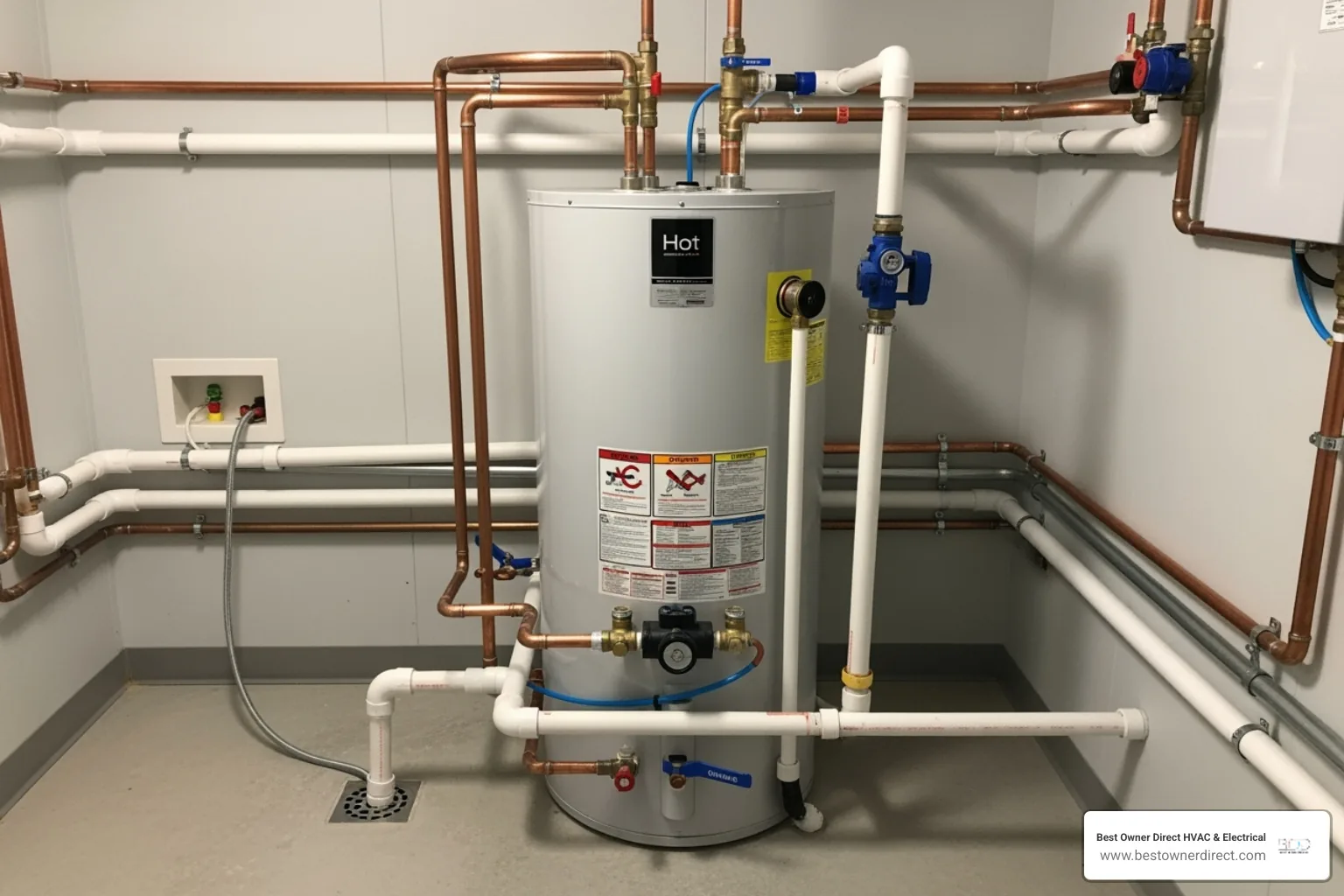 Clean well-maintained water heater installation - emergency water heater service in Portland, OR