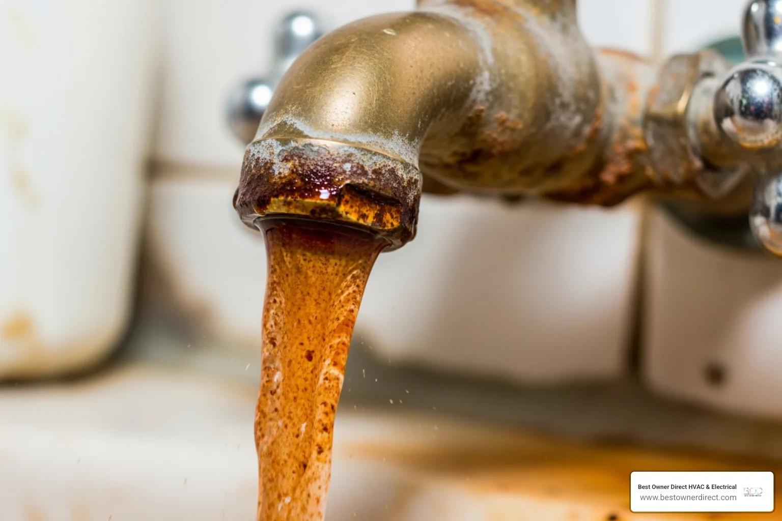 rusty water coming from a faucet - emergency water heater service in North Plains, OR