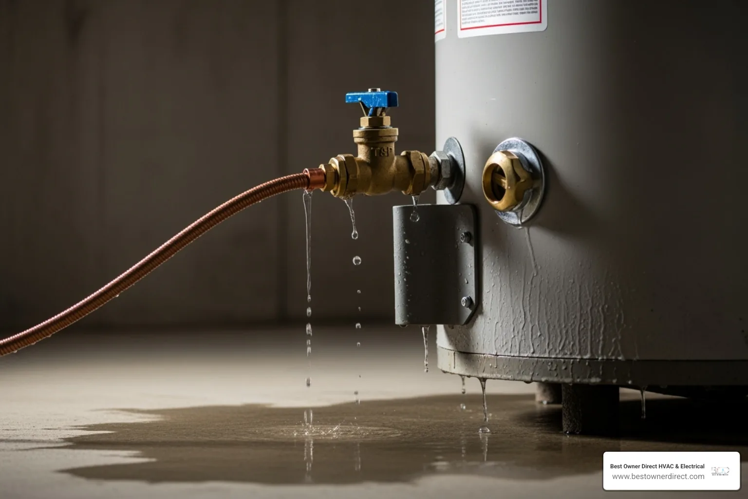 T&P relief valve leaking - emergency water heater service in Reedville Hillsboro, OR T&P relief valve leaking - emergency water heater service in Reedville Hillsboro, OR