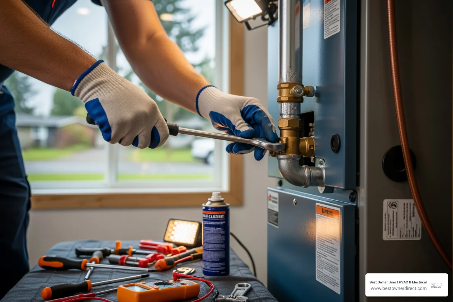 infographic showing five key benefits of annual furnace maintenance