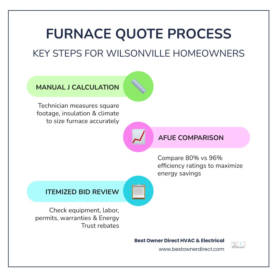 detailed infographic showing the furnace quote process