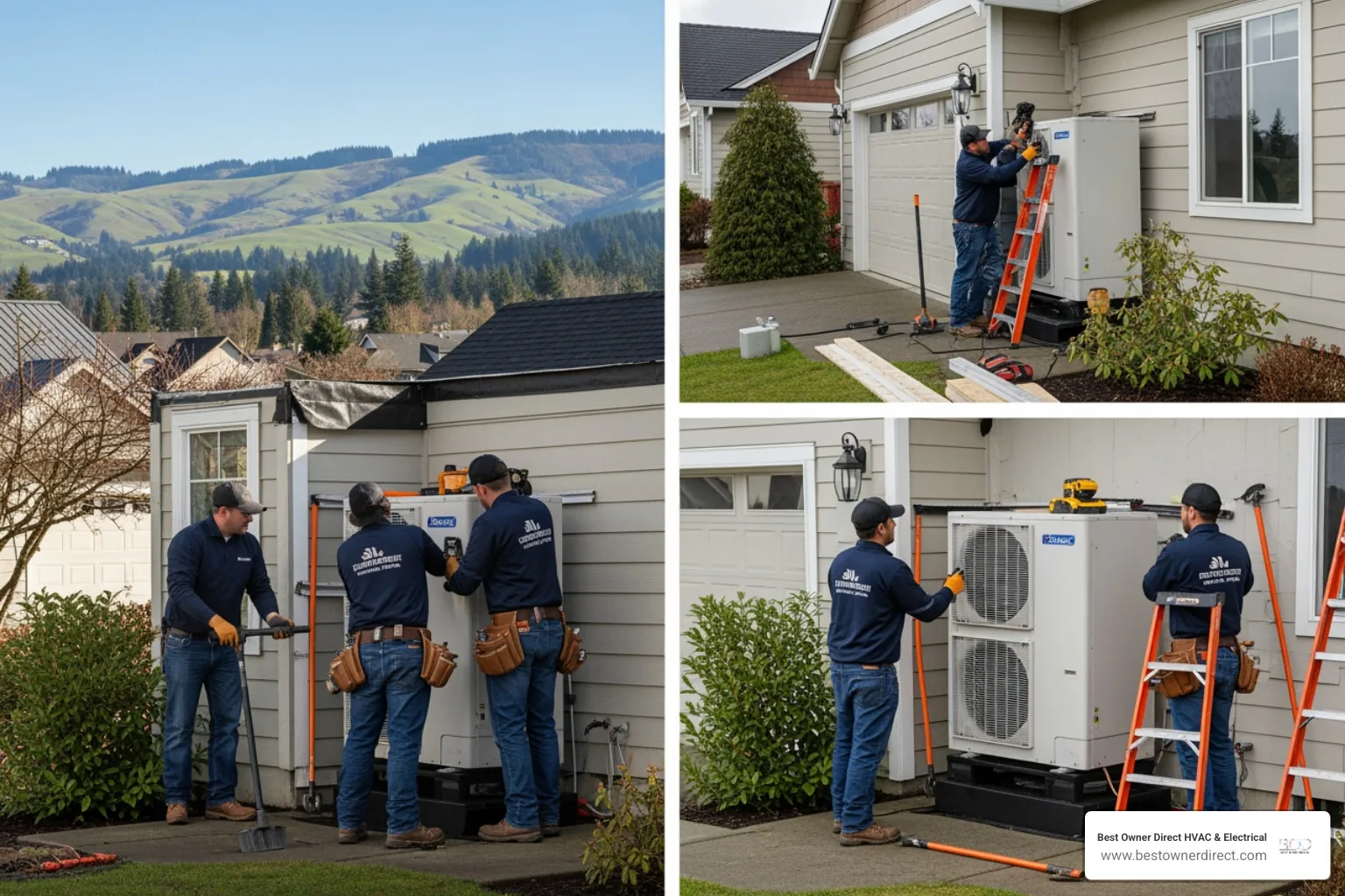 modern heat pump unit outside hillsboro home - home heat pump installation in hillsboro, or modern heat pump unit outside hillsboro home - home heat pump installation in hillsboro, or