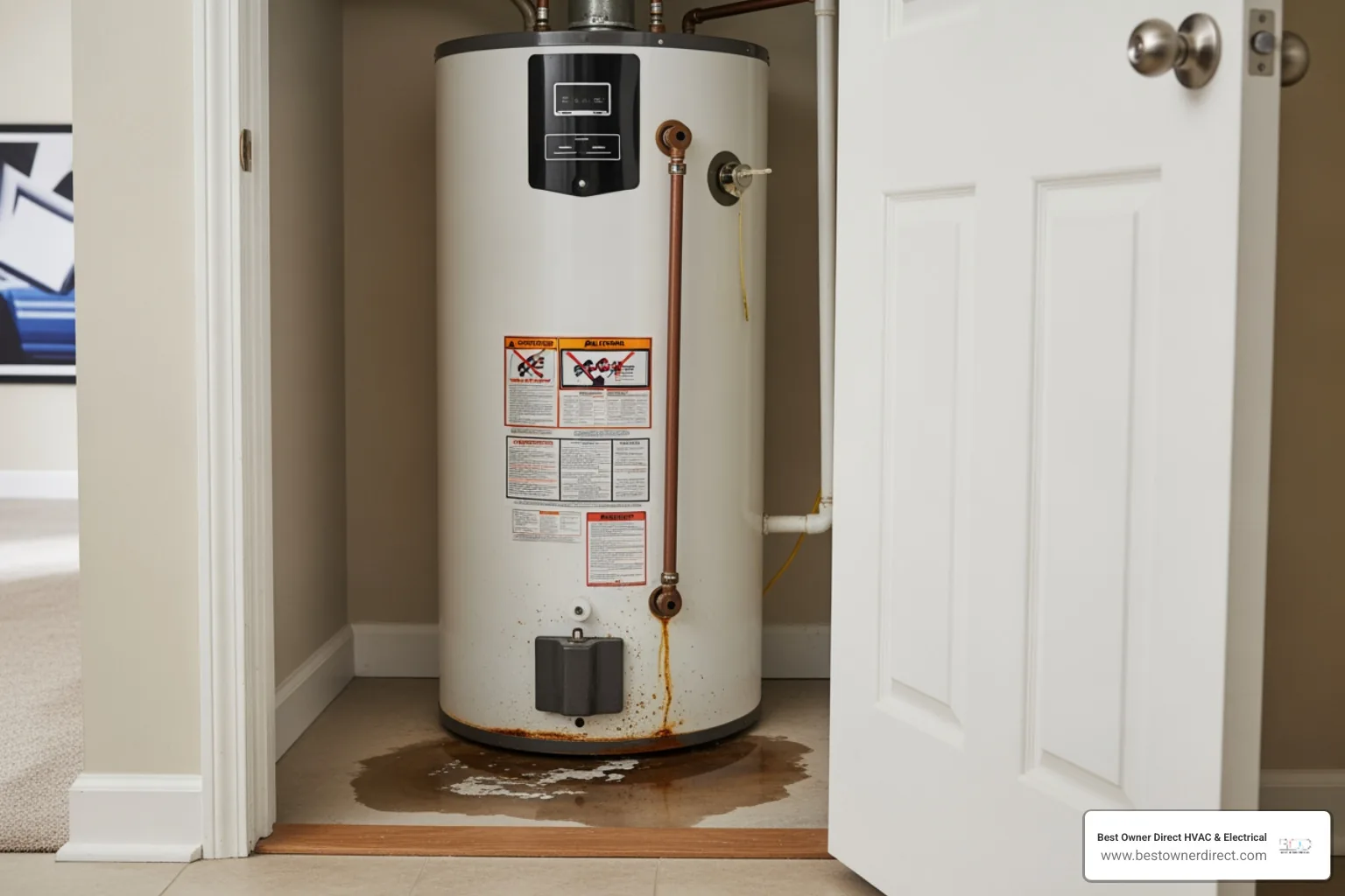 infographic showing common water heater problems in Beaverton homes